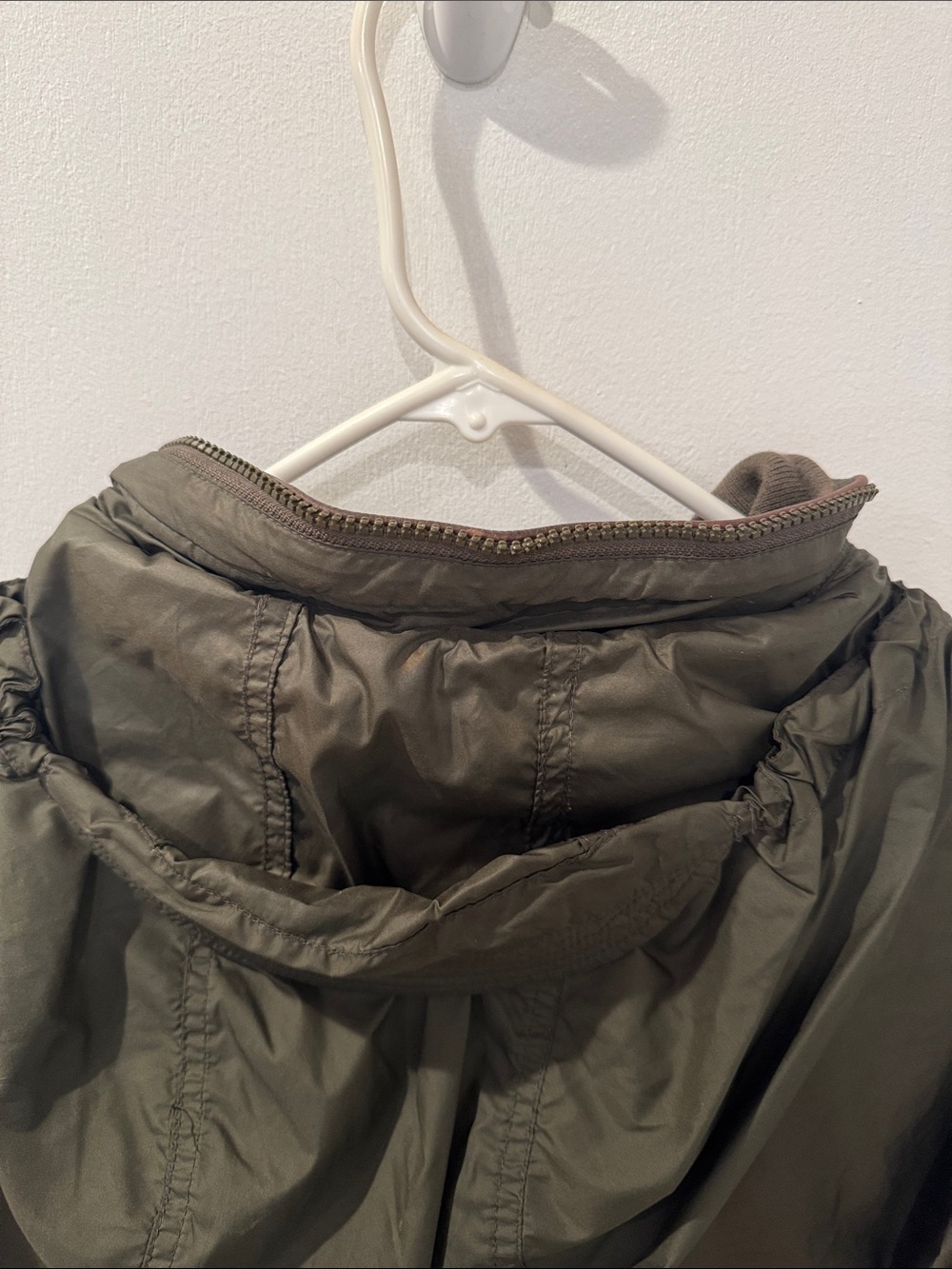 Polo Ralph Lauren Hooded Jacket XXL Olive Green Full Zip Windbreaker Coat Mens - Picture 8 of 8